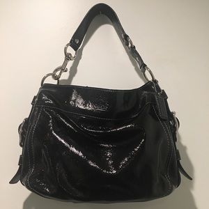 Coach Zoe Black Patent Leather Hobo/Hand Bag